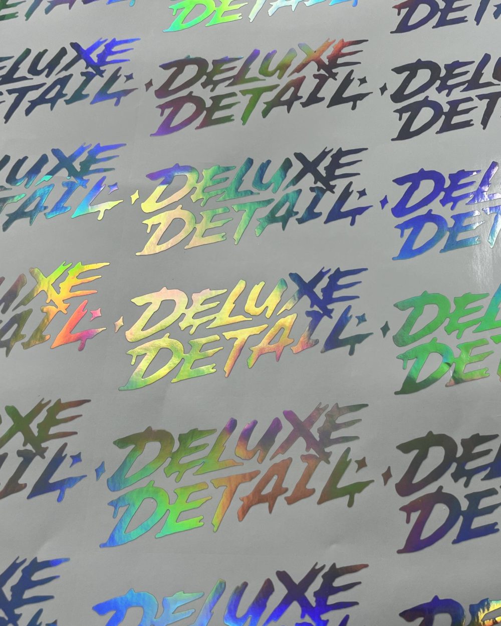 Deluxe Detail Holographic Vinyl Sticker 15cmx9cm - Deluxe Detail