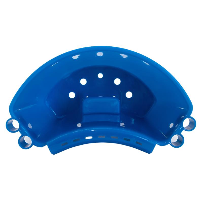 Deluxe Detail blue bucket caddy seen from above showing its tool slots