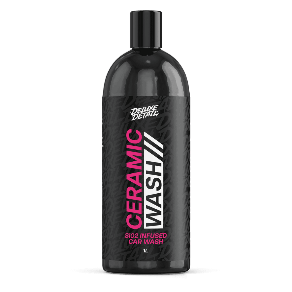 Deluxe Detail CERAMIC WASH SiO2 infused car wash, 1 litre black bottle, front label