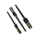 Three Deluxe Detail detailing brushes with black handles, in three sizes