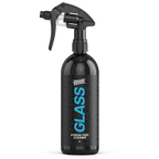 Deluxe Detail GLASS streak free cleaner, 1 litre black trigger spray bottle, front label