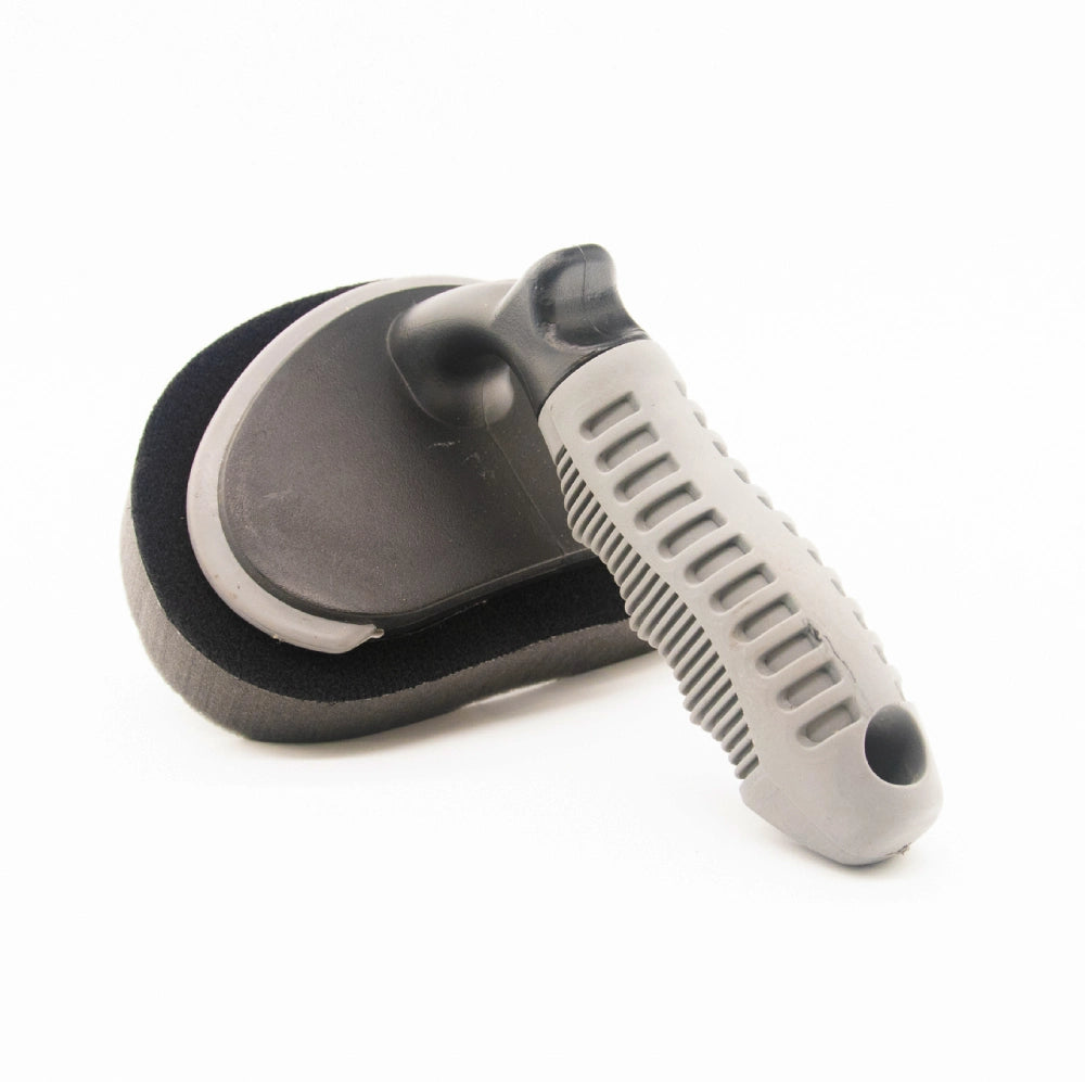 Deluxe Detail tyre applicator with a curved foam pad and detachable handle