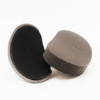Deluxe Detail tyre applicator head with the foam pad removed, showing the hook and loop backing