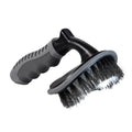 Deluxe Detail tyre cleaning brush with stiff black bristles and a grip handle