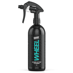 Deluxe Detail WHEEL wheel and tyre cleaner, 1 litre black trigger spray bottle, front label
