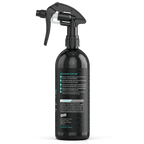 Back label of Deluxe Detail WHEEL cleaner showing directions for use and safety warning
