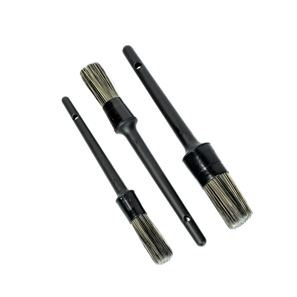 Three piece detailing brush kit