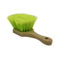 Deluxe Detail wheel cleaning face brush with green bristles and a moulded handle