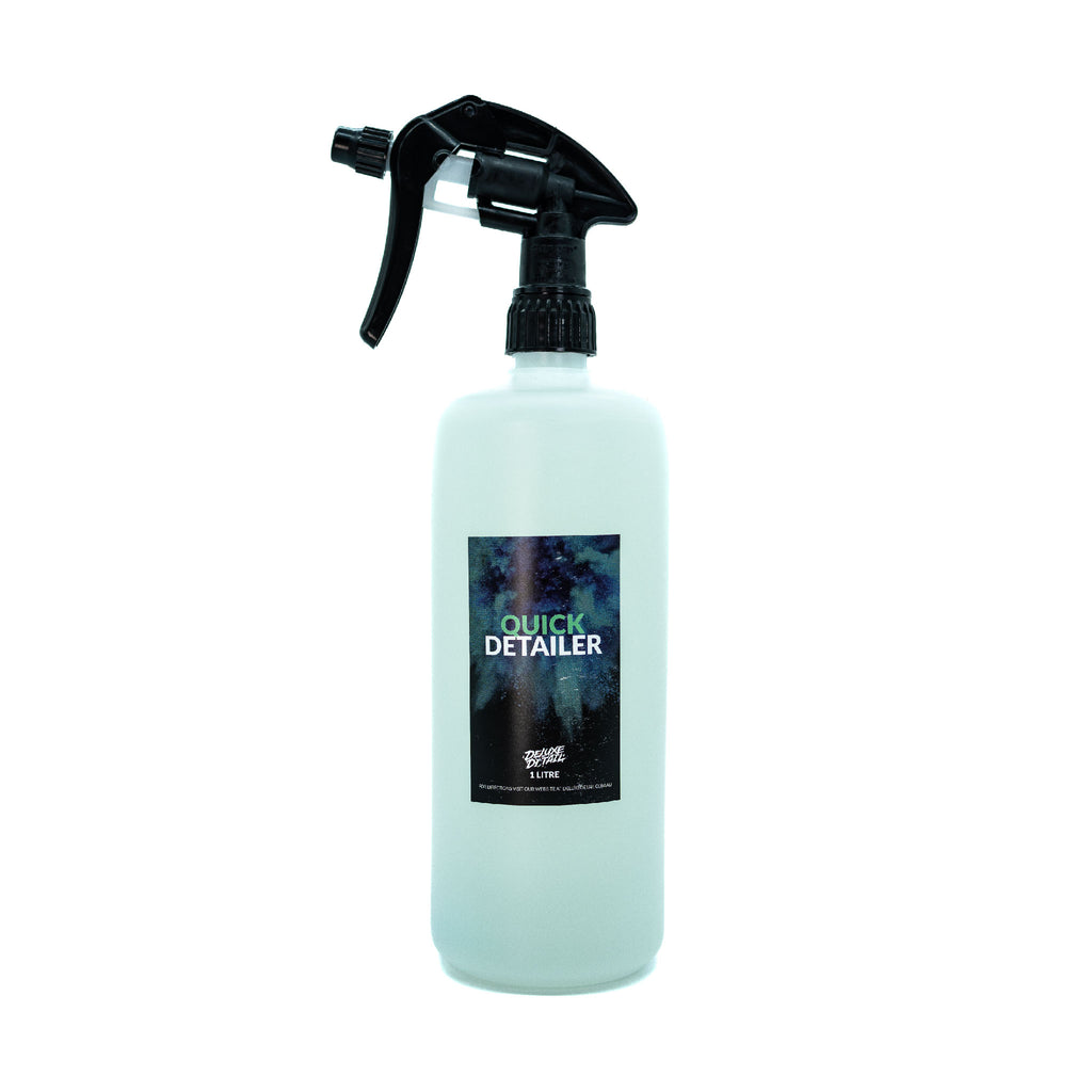 Deluxe Detail Quick Detailer Spray, 1 litre trigger spray bottle of pale blue detailer